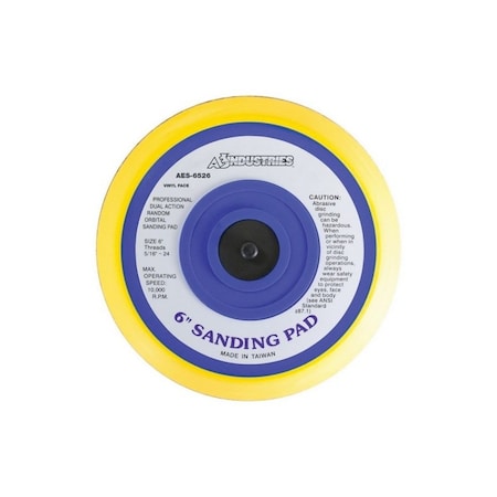 A E S Industries 6in Tapered DA Pad - Vinyl Face 6526